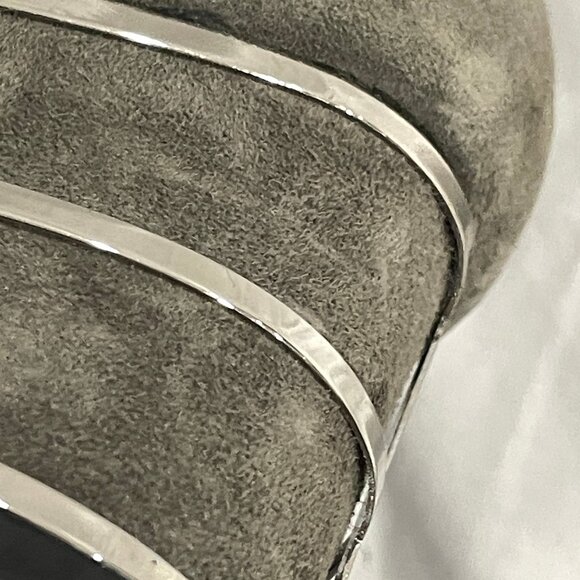 NWOB Womens Sz 8.5 Never worn Steven by Steve Madden Buena Gray 2.5" Suede Heels - Picture 11 of 14